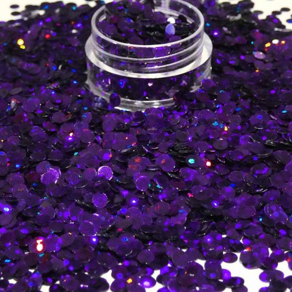 Dark Purple Holographic Dots 3mm Size