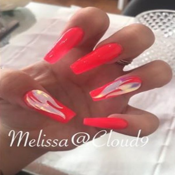 Flame Vinyl Nail Decal Stickers 16 Colour Choices 46 Stickers Per Sheet 8 Designs - Image 10