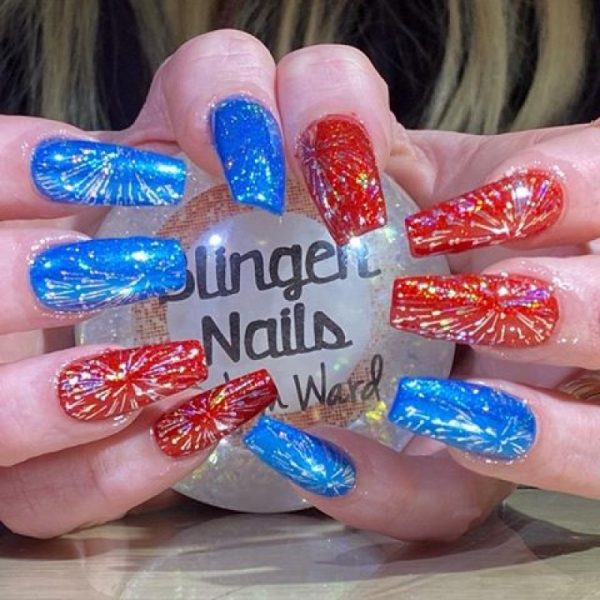 Exploding Dandelion Silver Holographic Nail Transfer Foil - Image 2