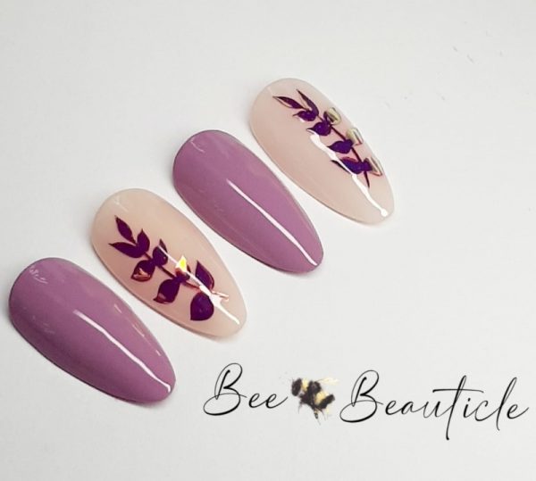 Leaf Vinyl Nail Decal Stickers 5 Colour Choices 48 Stickers Per Sheet 11 Designs - Image 2