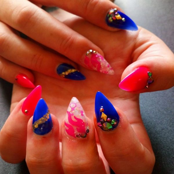 Flame Vinyl Nail Decal Stickers 16 Colour Choices 46 Stickers Per Sheet 8 Designs - Image 9