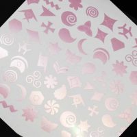 Abstract Nail Art Stickers 62 Stickers Per Sheet 9 Colour Choices 28 Design Styles - Baby Pink