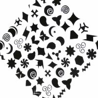 Abstract Nail Art Stickers 62 Stickers Per Sheet 9 Colour Choices 28 Design Styles - Black