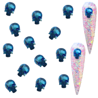 Blue Skull Nail Art Charms