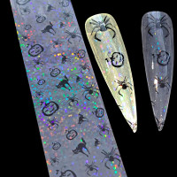 Halloween Nail Transfer Foil Black Pattern