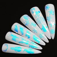 Christmas Blue Opal Vinyl Stickers