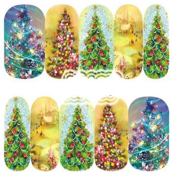 Christmas Tree water decal 1137