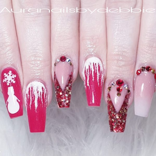 Christmas Reindeer Snowflake Penguin Igloo Snowman Nail Art Vinyl Stickers 23 Designs 52 Stickers Per Sheet 4 Colour Choices - Image 12