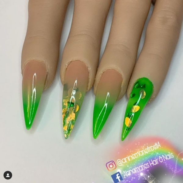 Petal Shape Green Gold Effect Colour Shifting - Image 2