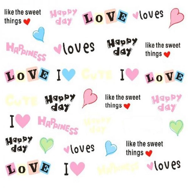 Valentine Water Decal 546