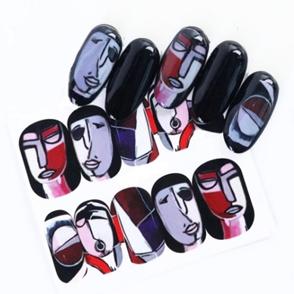 Abstract Face Water Decal Design 917