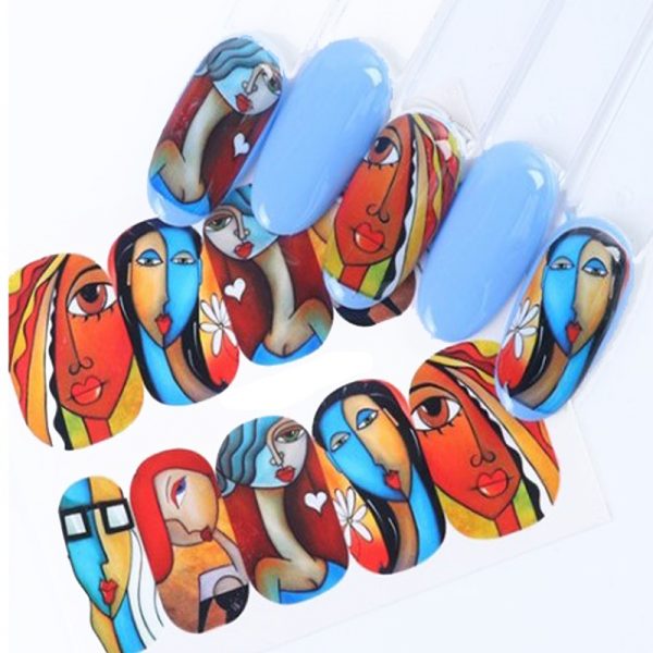 Abstract Face Water Decal Design 919