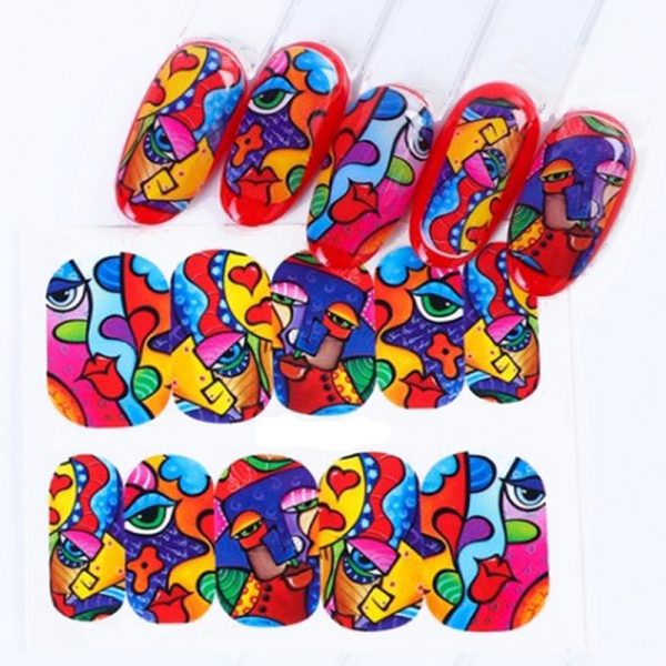 Abstract Face Water Decal Design 920