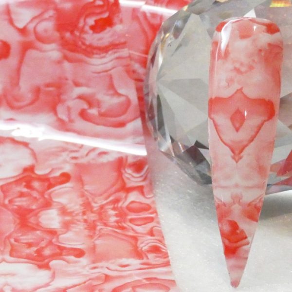 Marble Pattern Transfer Foil Coral