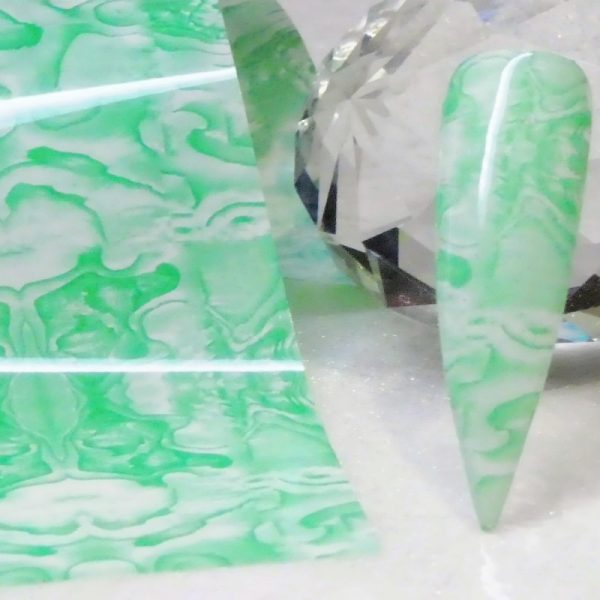 Marble Pattern Transfer Foil Peppermint