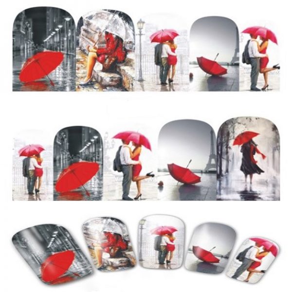 Valentine Eiffel Tower Water Decal Design 373