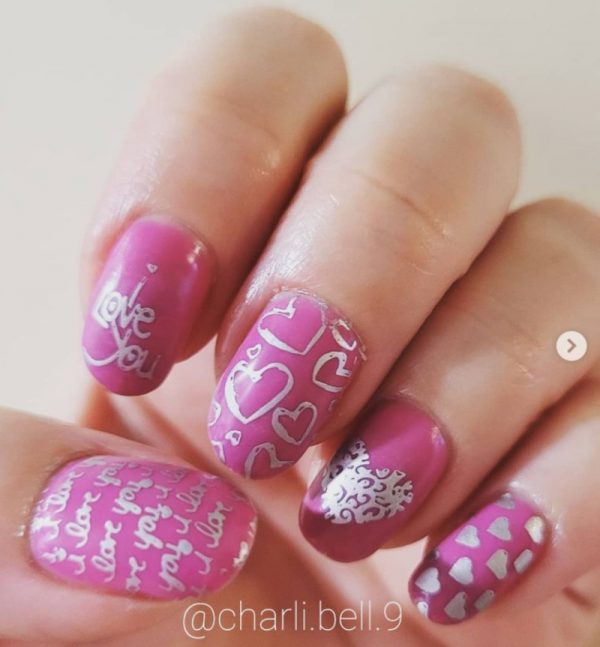 Valentines Nail Stamping Plate Design 28 - Image 2