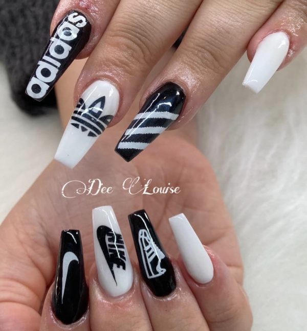 Sports Logo Nail Art Stickers 41 Stickers Per Sheet 7 Designs Styles 5 Colour Choices - Image 7
