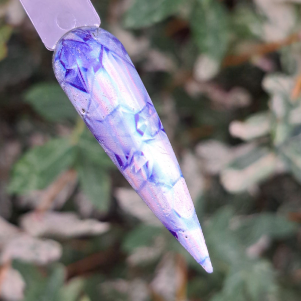 Blue Marble Holographic Nail Transfer Foil - Image 4