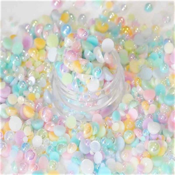 AB Pastel half Pearls
