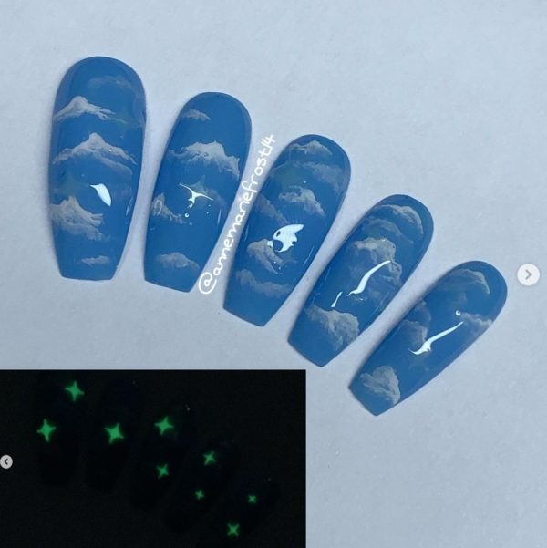 Glow In The Dark Glitter Mix Stars Moons And Dots - Image 3