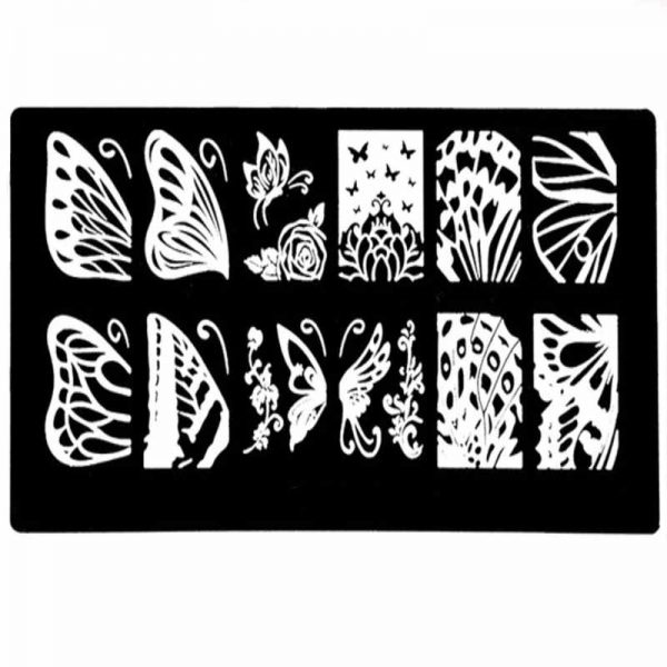 Butterfly Stamping Plate Design 010