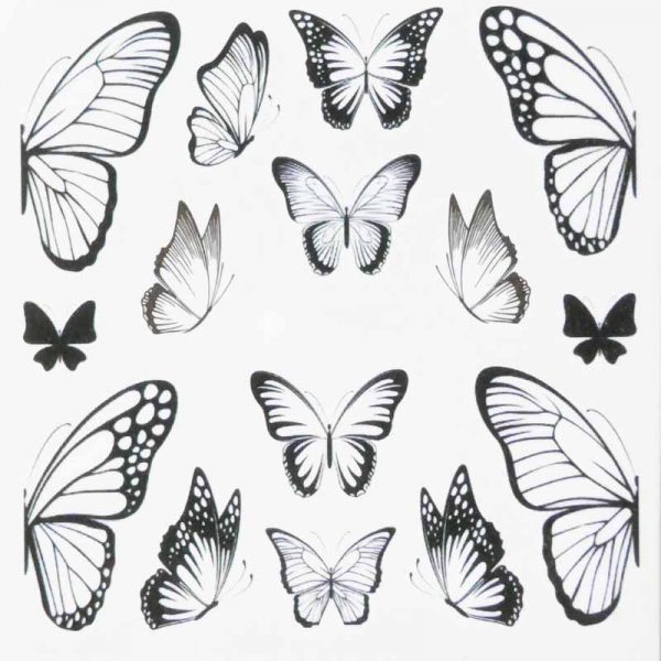 Butterfly Water Decal Design 016