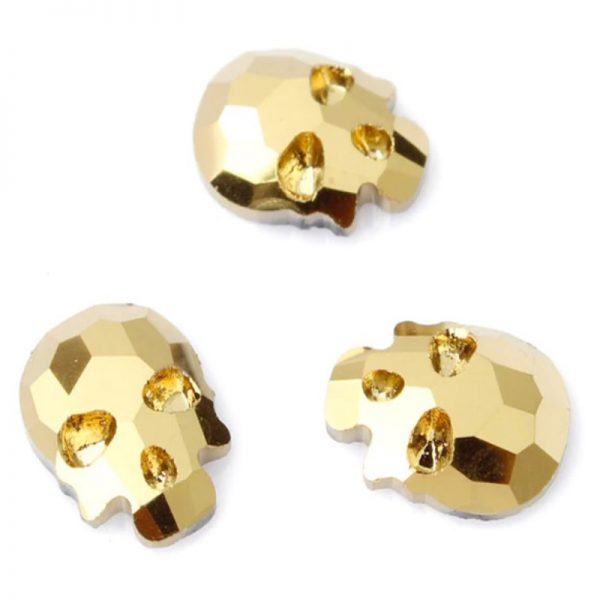 Gold Skull Crystal x 1 Piece