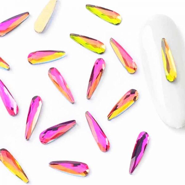 Rainbow Teardrop Crystals