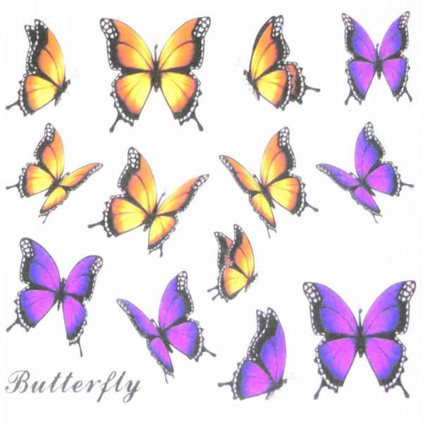 Butterfly Water Decal Design 998