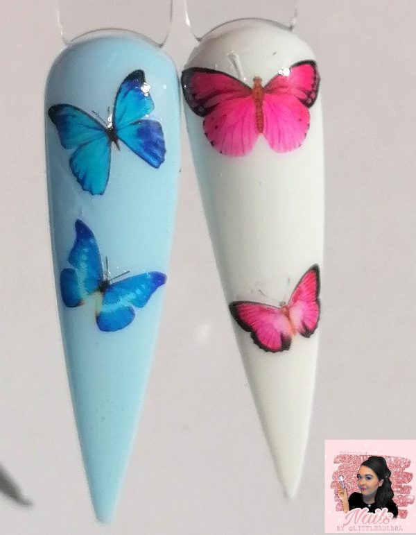 Butterfly Nail Art Water Decals Design 985 - Image 5
