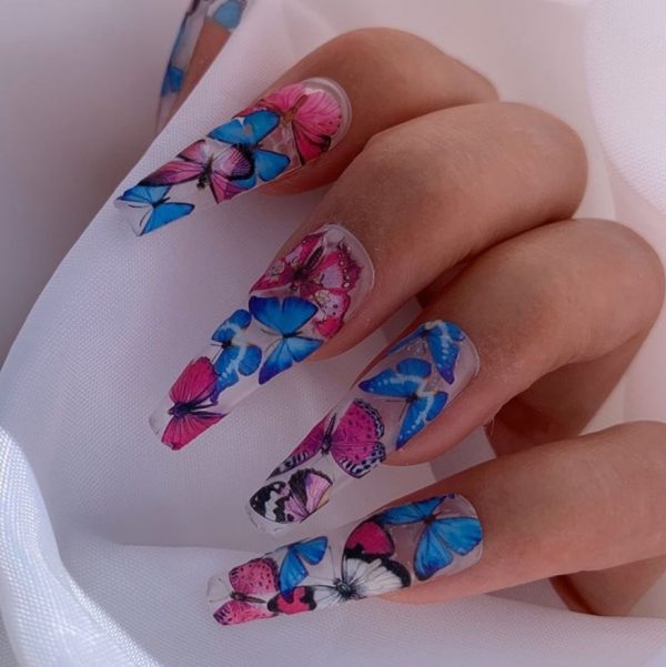 Butterfly Nail Art Water Decals Design 985 - Image 4