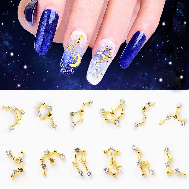 Creative Claws by Alyssa - Constellation nails 😍✨ I see Cassiopeia and the  Big Dipper and the Little Dipper! . . #constellations #constellationnails  #starnails #galaxynails #bluenails #rhinestones #rhinestonenails  #glossynails #mattenails #gelpolish ...