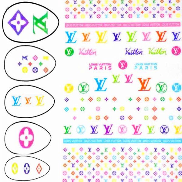 LV Multicoloured Stickers
