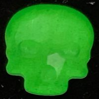 Luminous Rhinestone Skulls Nail Charms x 1 Piece - Luminous Green