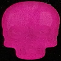 Luminous Rhinestone Skulls Nail Charms x 1 Piece - Luminous Pink