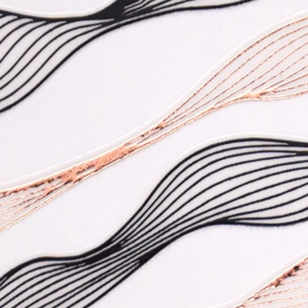 Rose Gold And Black Wave Stickers