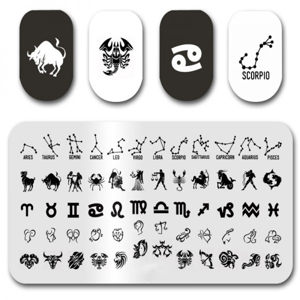 Signs Of The Zodiac Stamping Plate Design 011