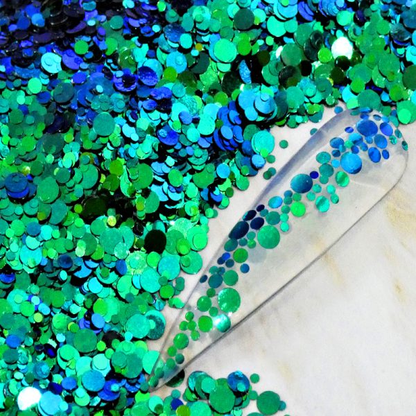 Chameleon Peacock Blue to Green Dot Mix