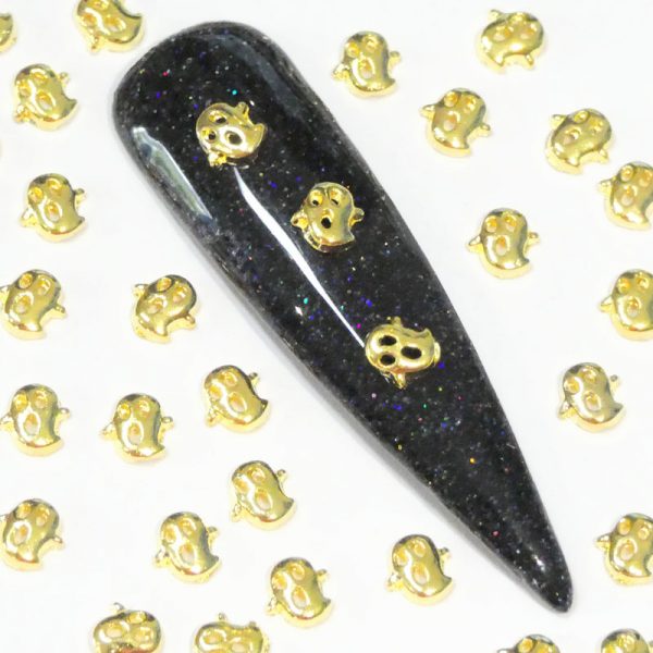 Halloween Alloy Ghost Gold x 1 Piece