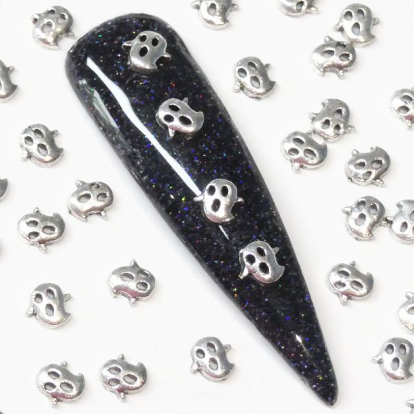 Halloween Alloy Ghost Silver x 1 Piece