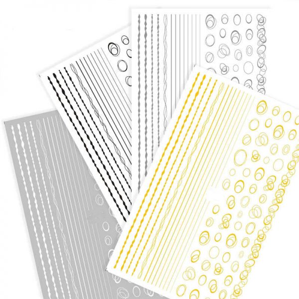 Hollow Geometry Scribble Line Stickers
