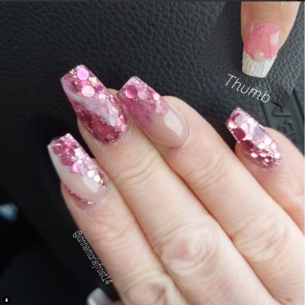 Chameleon Pink to Champagne Dot Glitter Mix - Image 5