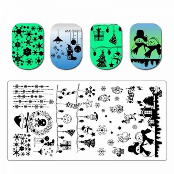 Christmas Stamping Plate Design 017