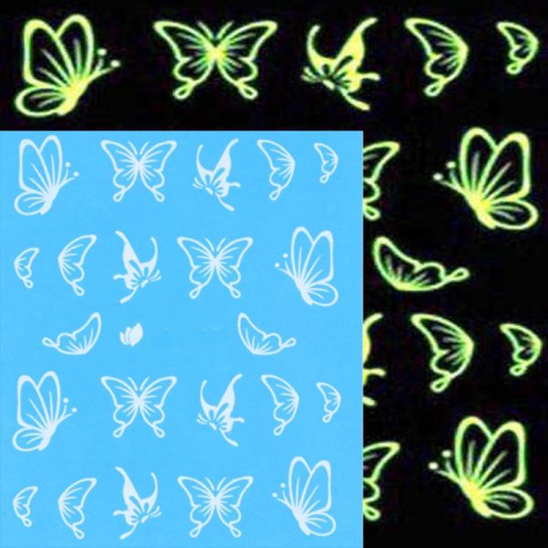 Glow In The Dark Butterfly Water Decal