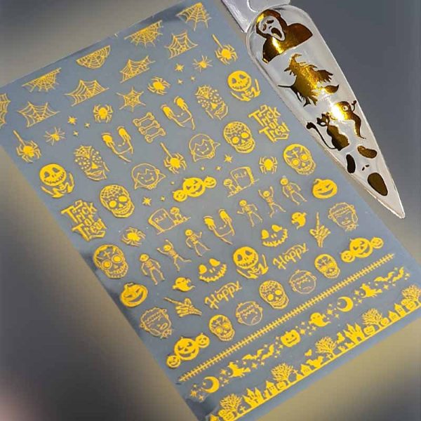 Halloween Gold Stickers Design 15