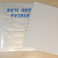 Nail Art Folder With Iridescent White Mat