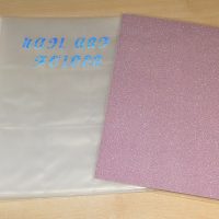 Nail Art Folder With Pink Glitter Mat