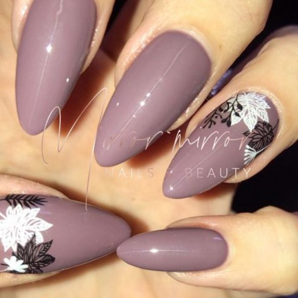 Leaf Nail Art Stickers Black And White Design 661 - Image 3