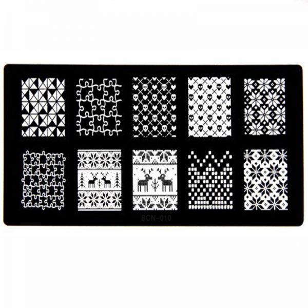 Christmas Halloween Puzzle Stamping Plate Design 11